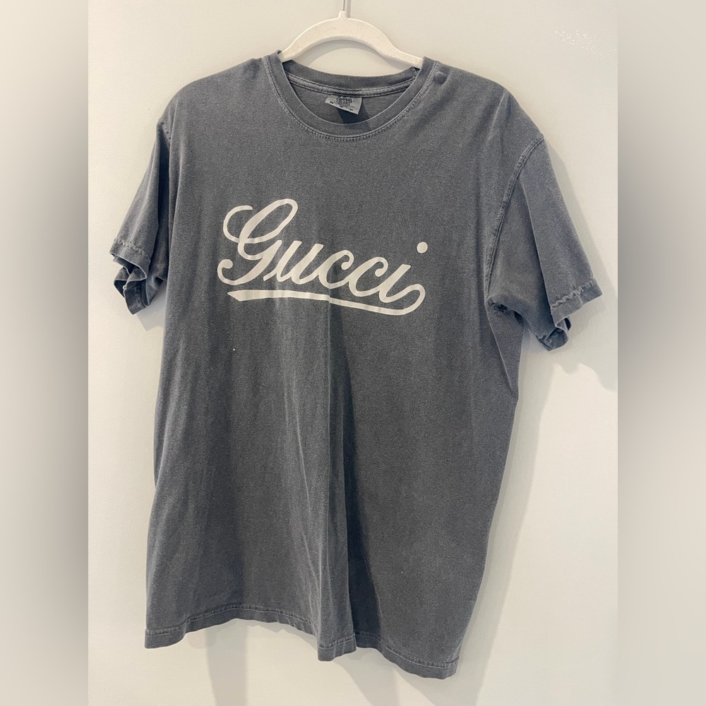 Gucci Charcoal Gray Graphic Tee